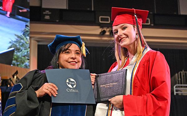 high school senior earning Lone Star College diploma and High School diploma